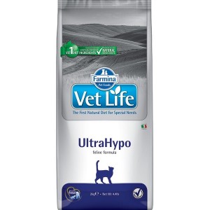 Сухой корм для кошек Farmina Vet Life Ultrahypo при пищевой аллергии и/или пищевой непереносимости, 2кг